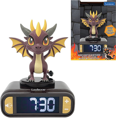 Réveil veilleuse dragon Lexibook avec sons