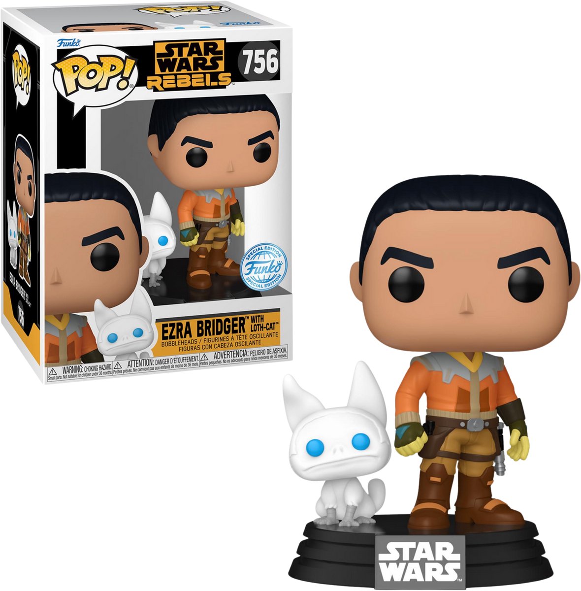 Funko-pop ! Star Wars - Rebelles - Ezra Bridger # 756 exclusif Amazon
