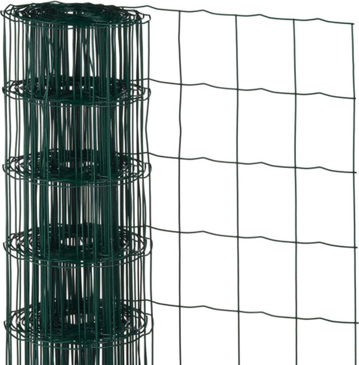 Nature - maille en acier galvanisé - 1 x 10m - vert - maille 100 x 75mm