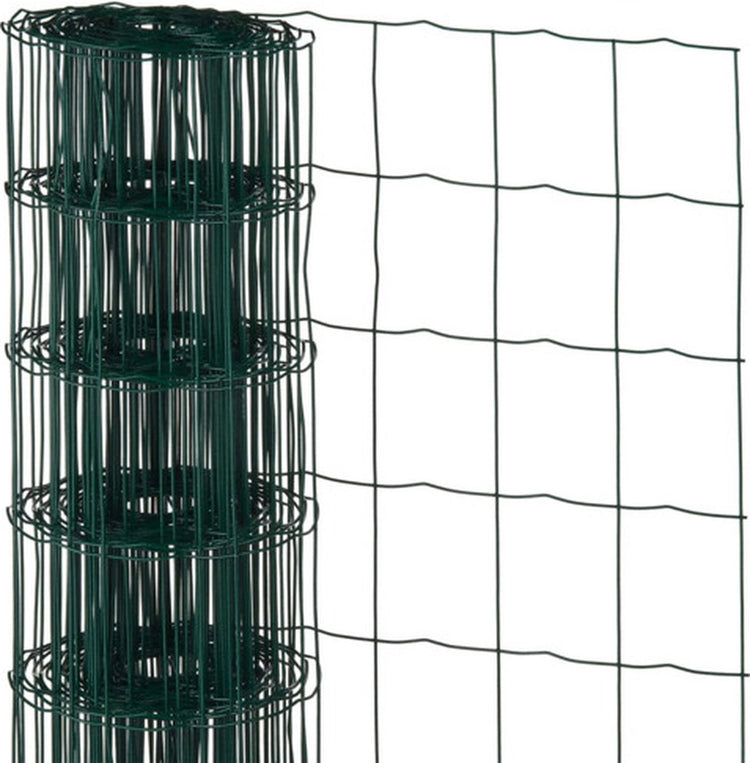 Nature - maille en acier galvanisé - 1 x 10m - vert - maille 100 x 75mm