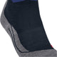 Falke tk2 chaussettes de marche en laine épaisse anti-ampoules en matériau fonctionnel hommes bleu - taille 42-43