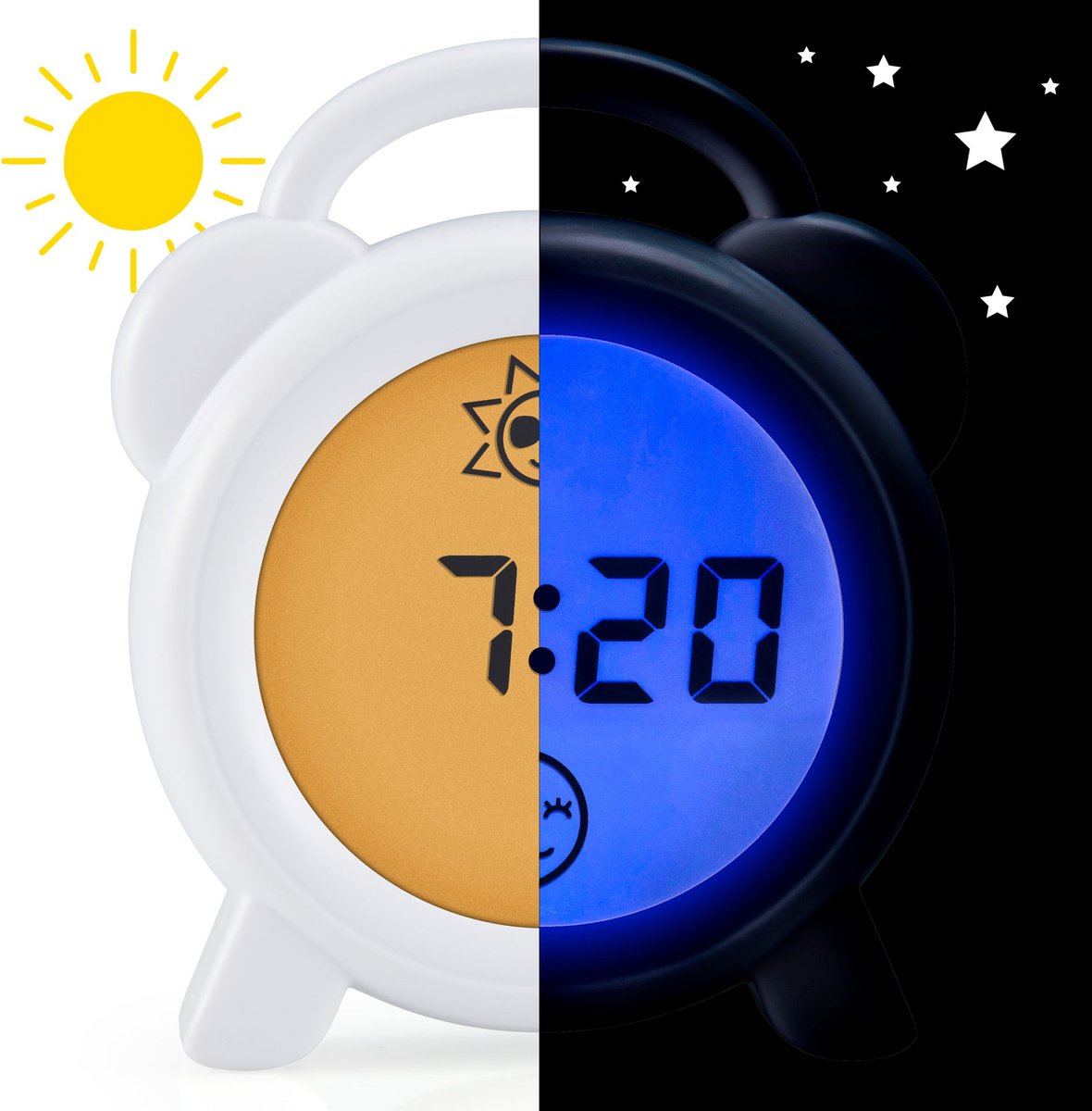 Alecto bc-100 - entraîneur de sommeil pour enfants - réveil pour enfants avec lampe de nuit - blanc