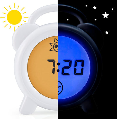 Alecto bc-100 - entraîneur de sommeil pour enfants - réveil pour enfants avec lampe de nuit - blanc