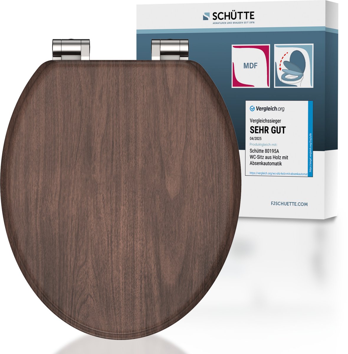 Schütte Schütte Toilet Souge avec en bois foncé MDF en bois foncé
