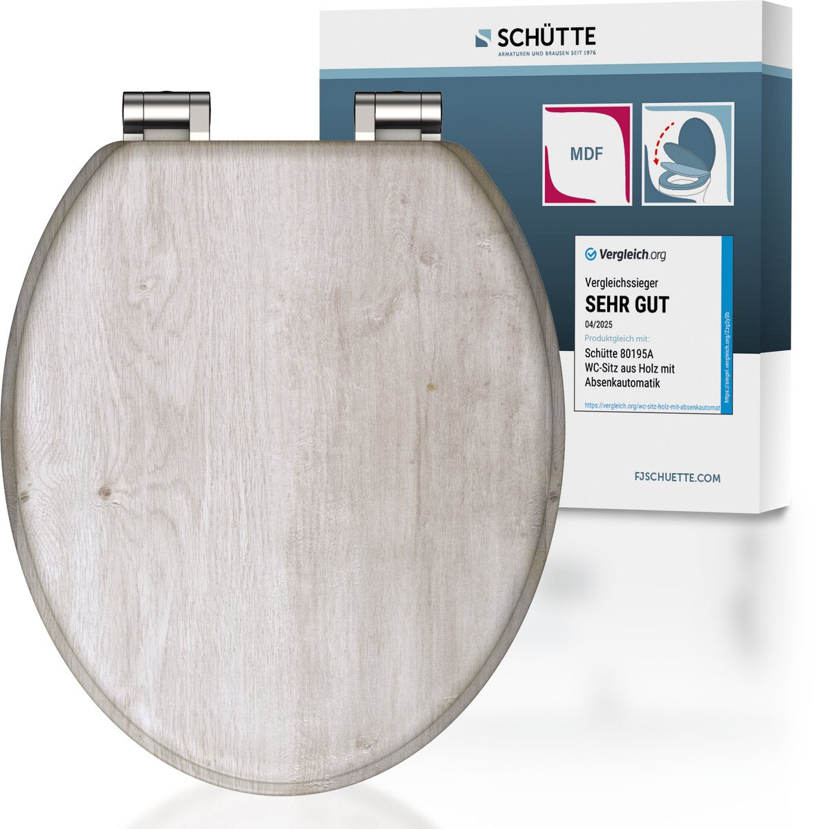 Schütte Schütte Toilet Selt avec bois léger en bois doux MDF