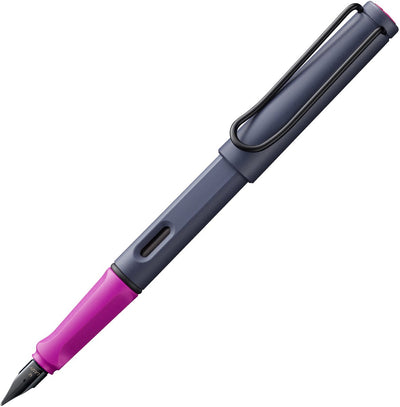 Lamy safari - stylo plume - édition limitée falaise rose - fin - rose bleu-gris