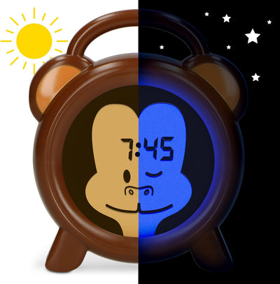 Alecto bc100monkey - entraîneur de sommeil pour enfants - réveil pour enfants avec veilleuse - monkey