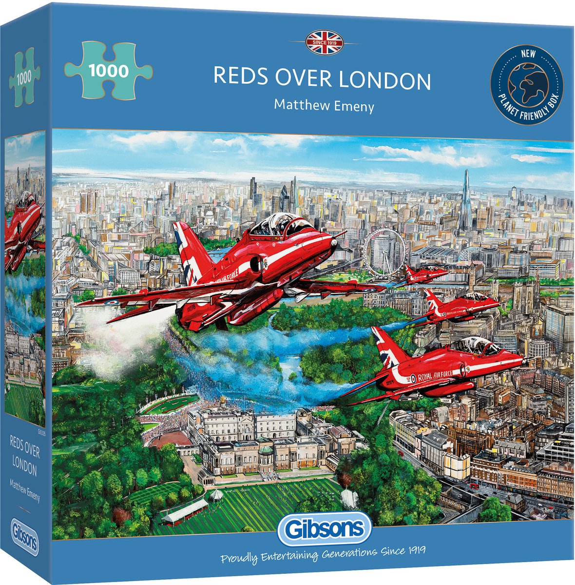 Gibsons - les rouges sur Londres (par matthew emeny) - 1000 pièces 68×49cm (l×h) - puzzle pour adultes