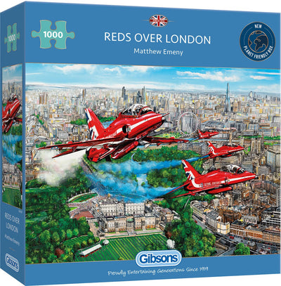 Gibsons - les rouges sur Londres (par matthew emeny) - 1000 pièces 68×49cm (l×h) - puzzle pour adultes