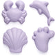 Moules à sable Scrunch - violet - pliables - recyclables