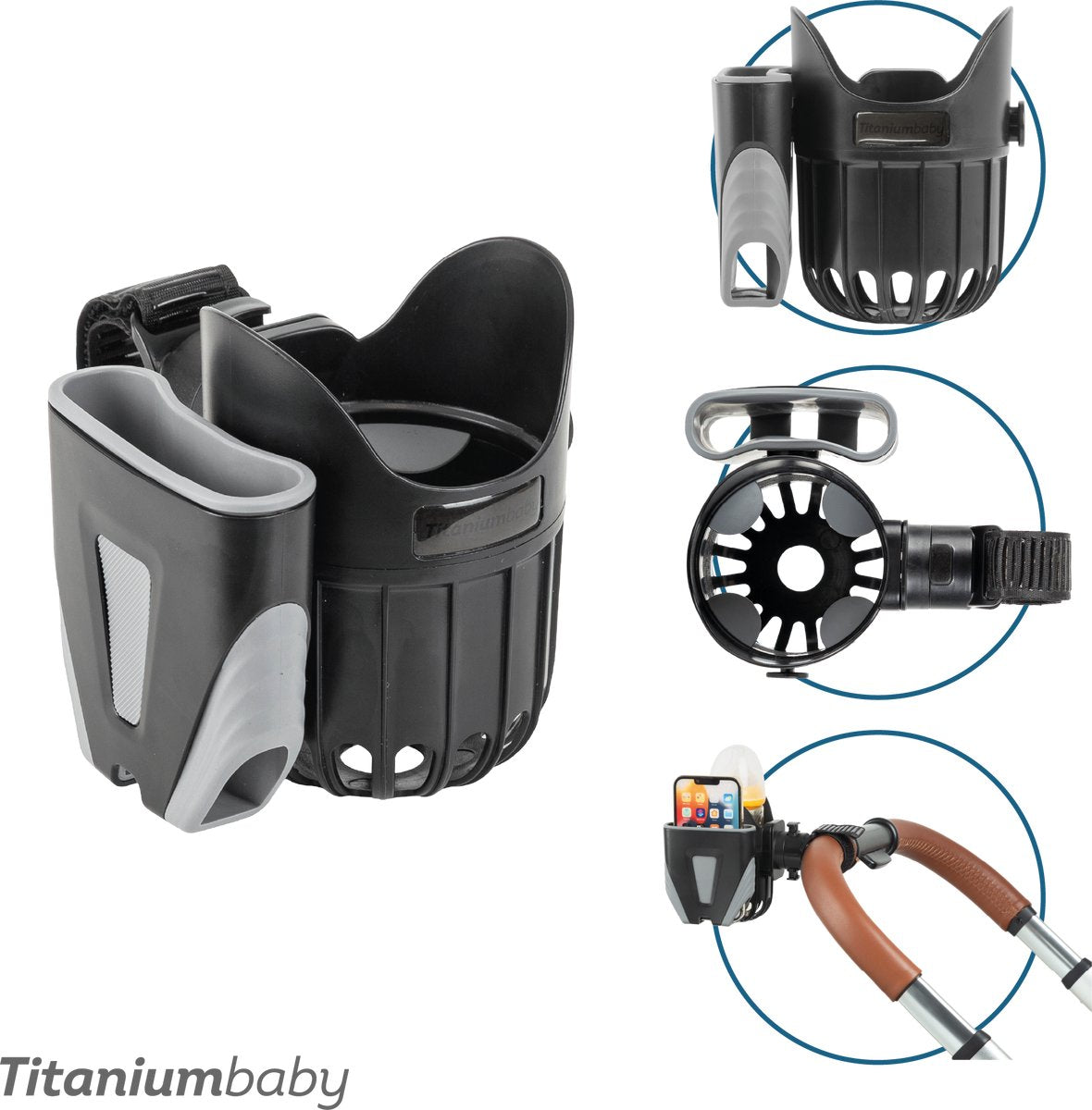 Porte-téléphone et porte-gobelet universel Titanium Baby Titanium Baby