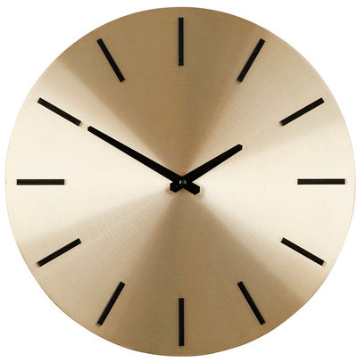 Horloge murale décorations Mica - or noir - aluminium - d35,5 cm - horloge murale