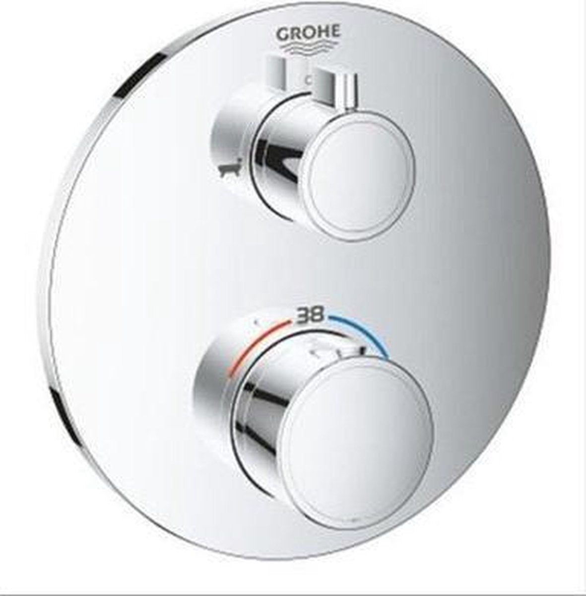 Robinet de douche thermostatique à encastrer Grohe Grohtherm - inverseur de bain-douche - chrome