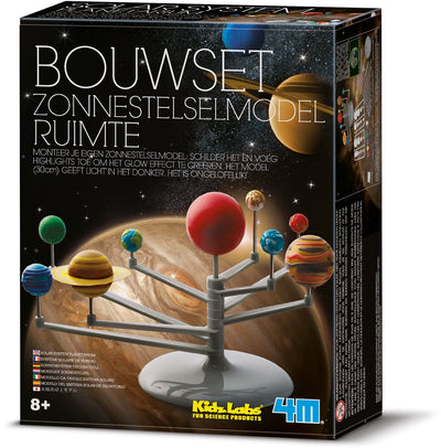 4m bricolage - construis et peins ton mobile du système solaire - science et jeu - kit de construction - kidzlabs - 8+