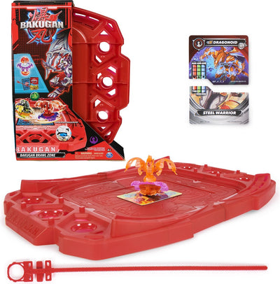 Bakugan - ensemble de jeu compact Brawl Zone avec figurine dragonoïde d'attaque spéciale et cartes à collectionner - format voyage