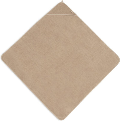 Jollein - cape de bain éponge 100x100cm - serviette bébé avec cape de bain, châle, poncho de bain - biscuit
