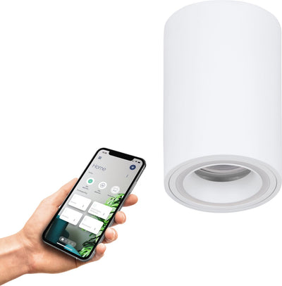 Eglo connect.z carosso-z smart lampe en saillie - gu10 - 9,5 cm - blanc - lumière blanche rgb réglable - dimmable - zigbee