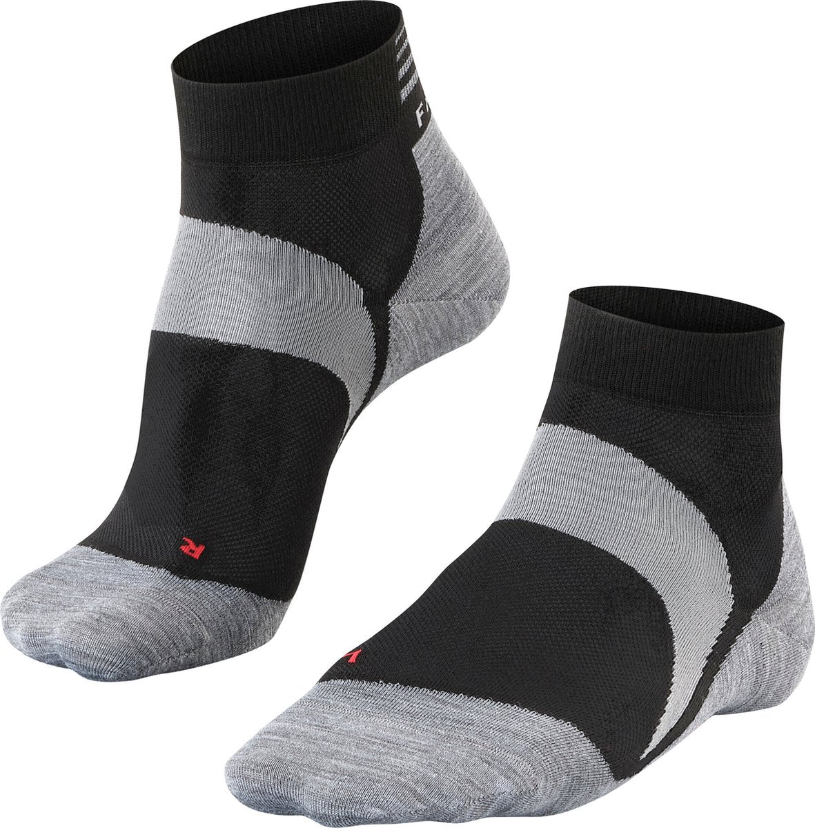 Falke bc6 chaussettes de cyclisme courtes anti-ampoules en lyocell matériau fonctionnel unisexe noir - taille 46-48