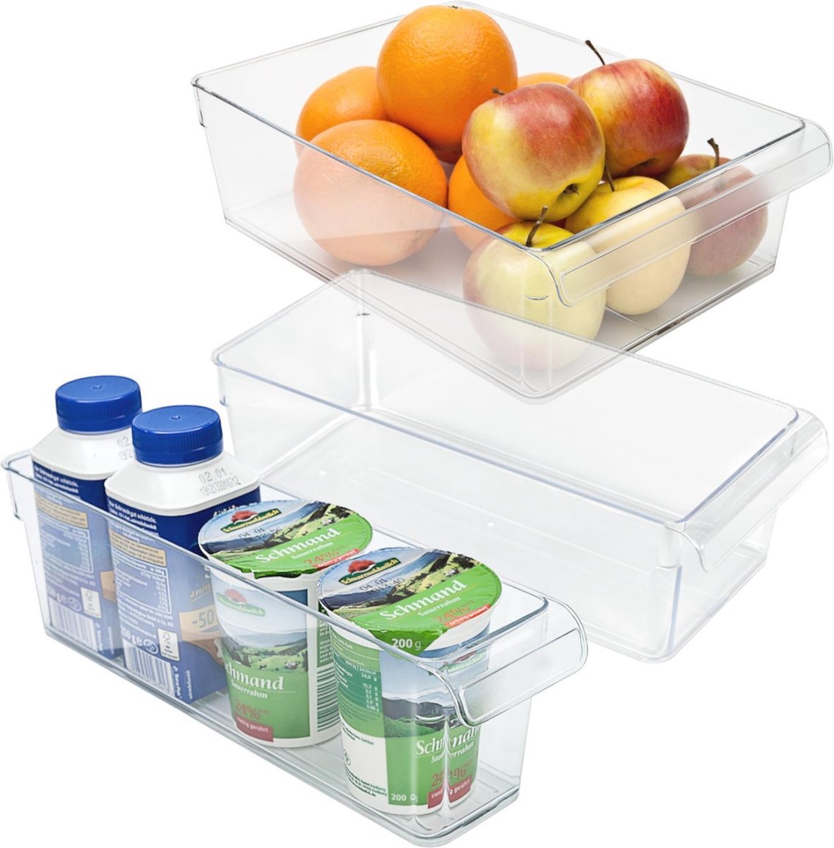 Organisateur de réfrigérateur Rotho loft 5 litres transparent - rangement cuisine.
