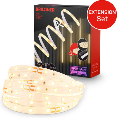 Briloner pimp your panel - kit d'extension bande LED 2,6 m - 8019147 - kit d'extension ww - pimp your panel - peut être raccourci - autocollant - extensible - 262,5 x 1 cm