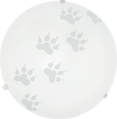Applique et plafonnier Eglo mars - ø 24,5 cm - blanc - pieds d'animaux