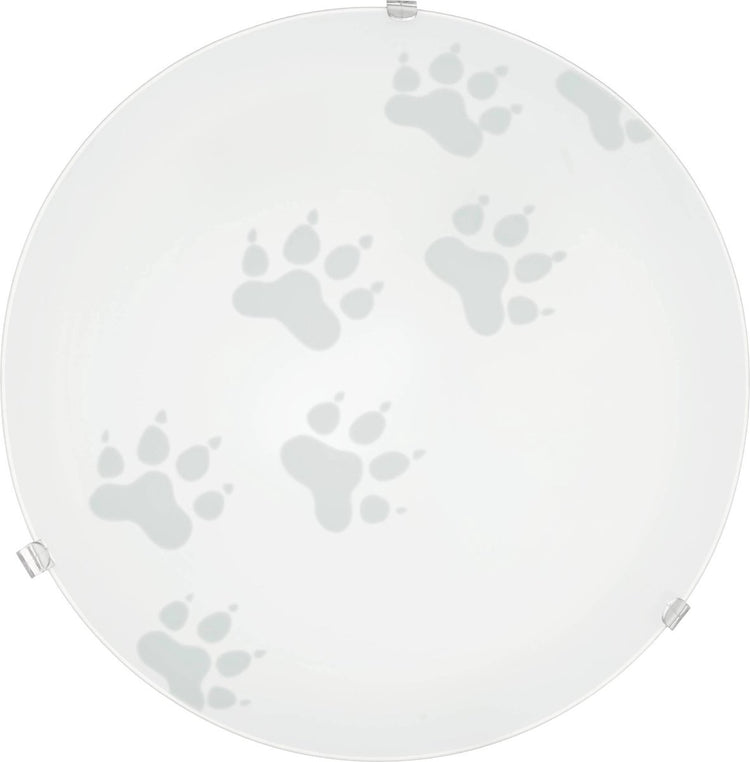 Applique et plafonnier Eglo mars - ø 24,5 cm - blanc - pieds d'animaux