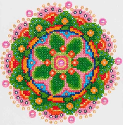 Diamond dotz® diamant dotz fleur mandala - peinture diamant - 3 037 dotz - 25x20 cm