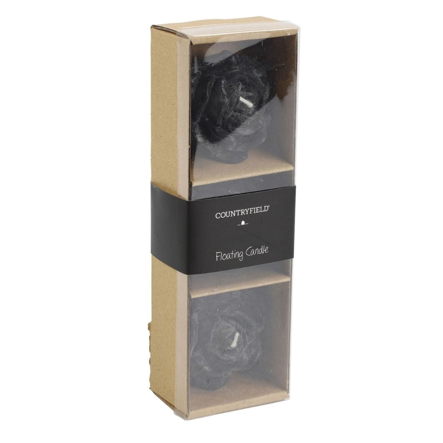 Bougies flottantes Countryfield fleur noir