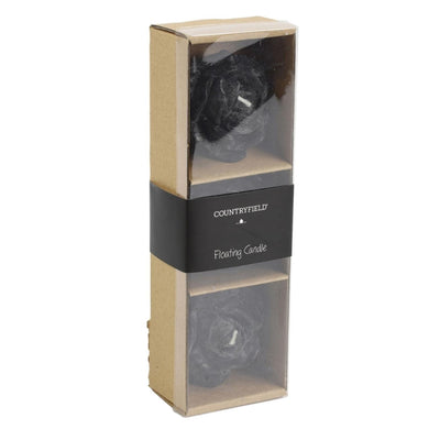 Bougies flottantes Countryfield fleur noir
