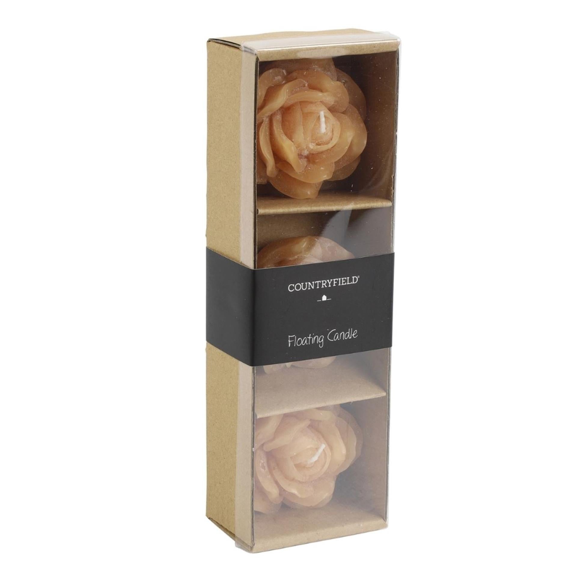Bougies flottantes Countryfield fleur ambre