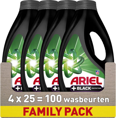 Lessive Ariel + protection noire - 4 x 25 lavages