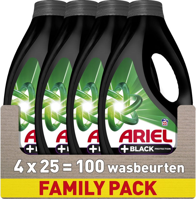 Lessive Ariel + protection noire - 4 x 25 lavages