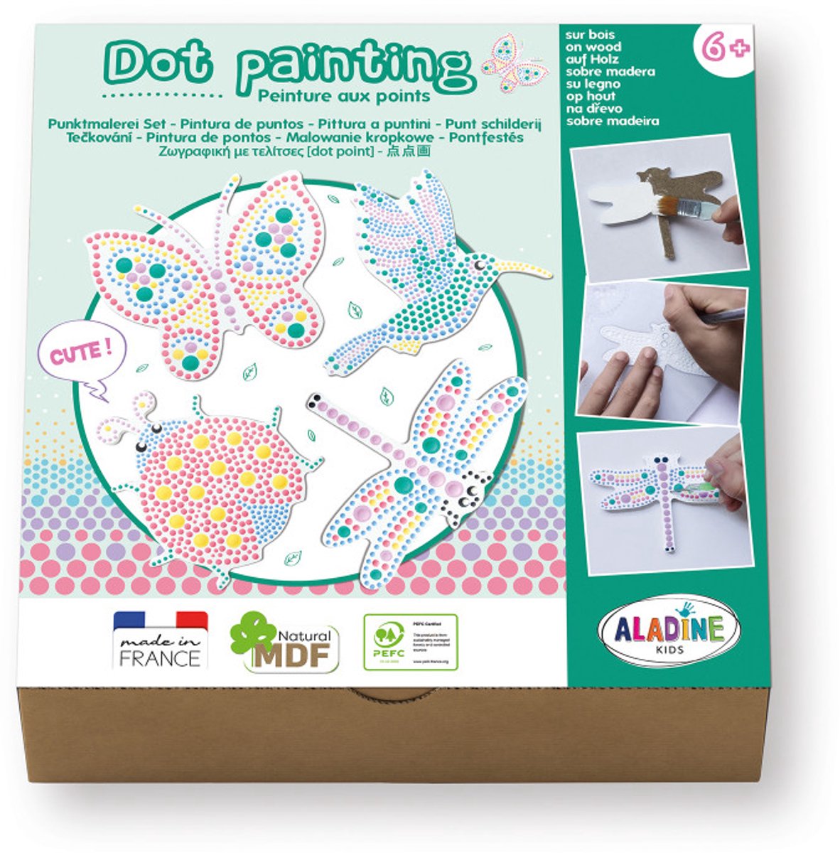 Ensemble de peinture à points Aladine - Peinture nature pour enfants.