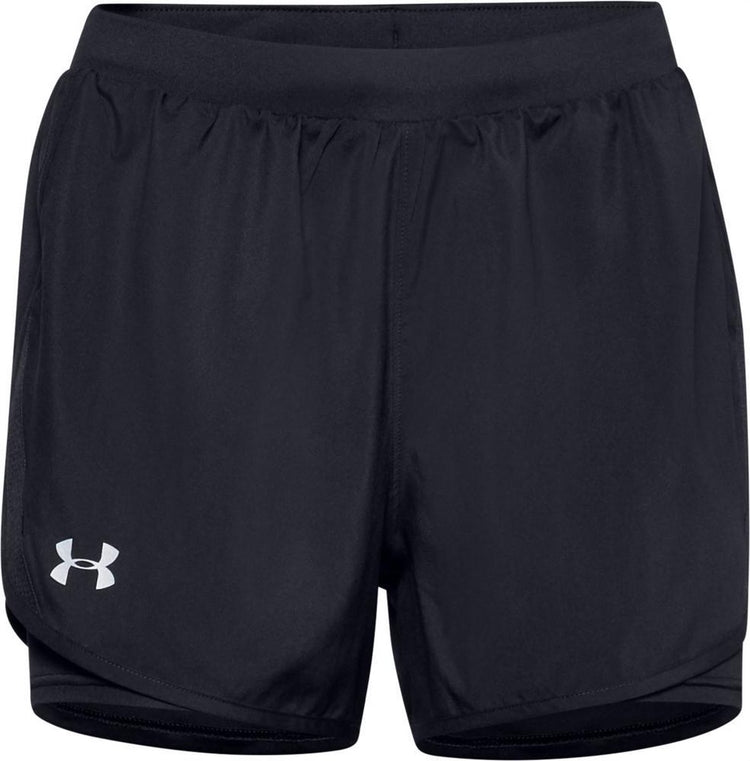 Under armour ua fly by 2 - in - 1 shorts pantalon de sport pour femme - noir