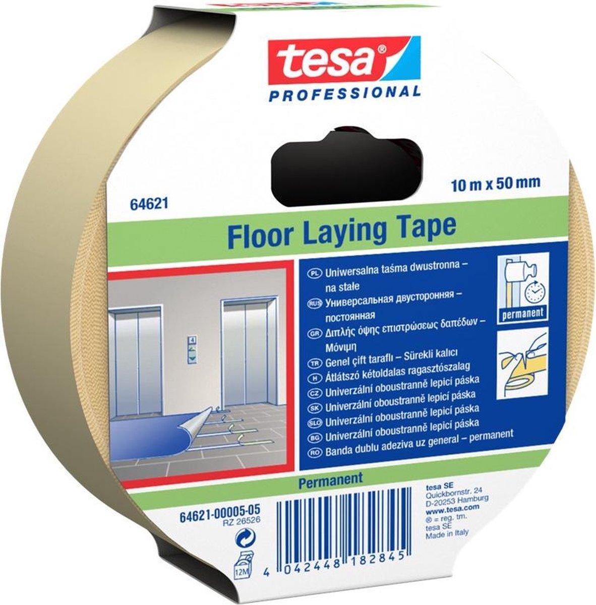 Tesa professional 1075579 - 64621 ruban de montage de film 25mx 50mm | 6 pièces