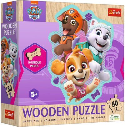 Puzzle en bois Trefl Paw Patrol 50 pièces - Jeu éducatif pour enfants.