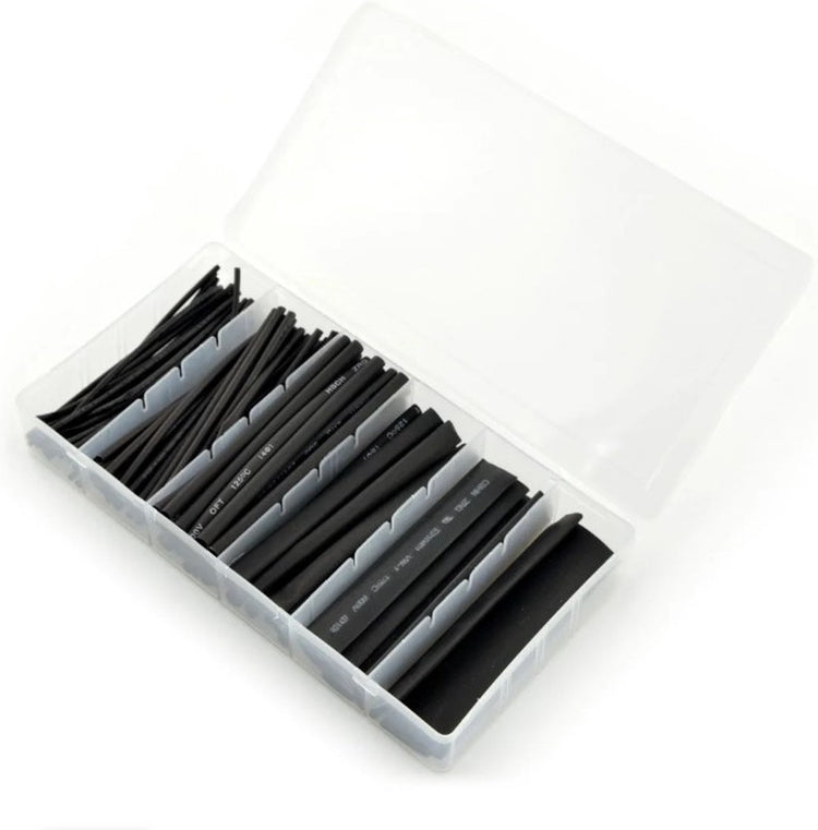 Gaines thermorétractables Lanberg - jeu de gaines thermorétractables - - assortiment - 100 pièces - 6 sections transversales - dans une boîte de rangement pratique