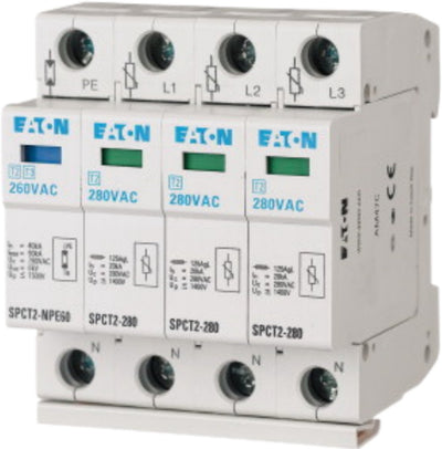 Eaton 167620 spct2-280-3+npe parafoudre protection contre les surtensions pour : boîte de distribution 20 ka 1 pièce(s)