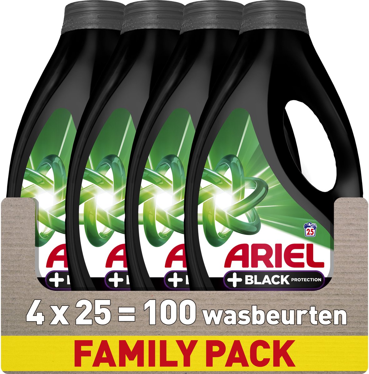 Lessive Ariel + protection noire - 4 x 25 lavages