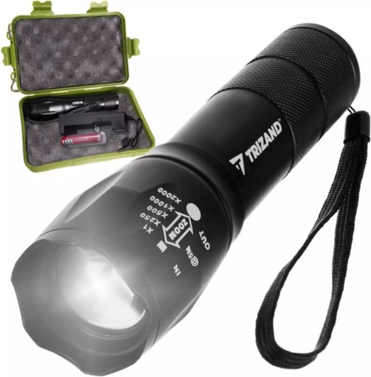 Lampe de poche Trizand Cree LED T6 : rechargeable et étanche pour toute aventure