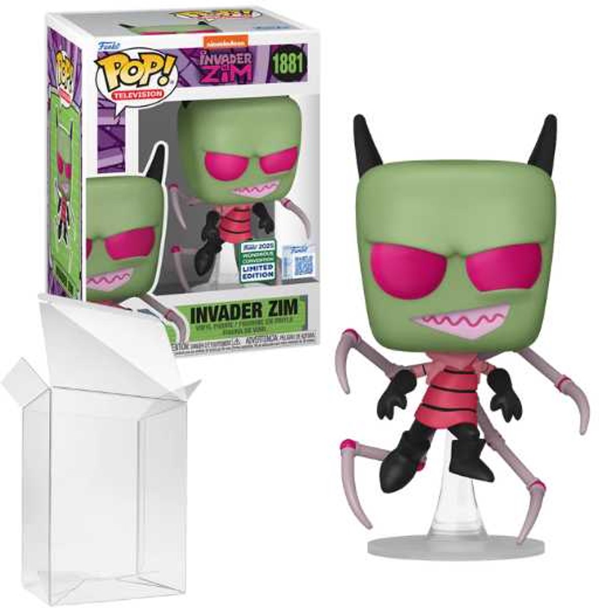 Funko-pop ! envahisseur zim - zim (avec jambes pak) #1881 [exclusivité merveilleuse convention 2025]