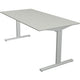 Bureau Kerkmann 11020611 réglable en hauteur gris clair, argent