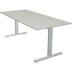 Bureau Kerkmann 11020711 réglable en hauteur gris clair, argent