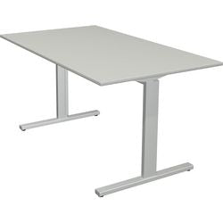 Bureau Kerkmann 11021011 réglable en hauteur gris clair, argent