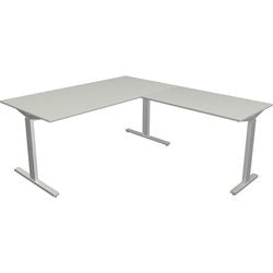Bureau Kerkmann 11023011 forme 2 gris clair, argent