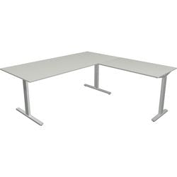Bureau Kerkmann 11023111 forme 2 gris clair, argent