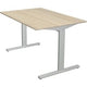 Bureau Kerkmann 11020450 érable réglable en hauteur, argent