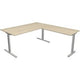 Bureau Kerkmann 11023050 forme 2 érable, argent