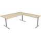 Bureau Kerkmann 11023150 forme 2 érable, argent