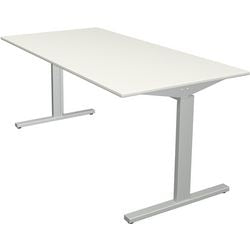 Bureau Kerkmann 11020610 réglable en hauteur blanc, argent